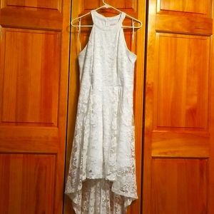 Beautiful White High-Low Dress